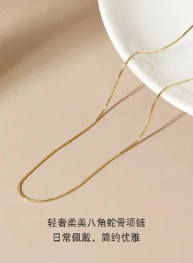 925纯银项链银饰蛇骨链意大利女轻奢小众高级感饰品配饰