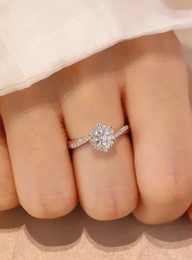 星织戒指女ins小众设计钻戒一克拉活口扭臂轻奢高级指环厂家直销