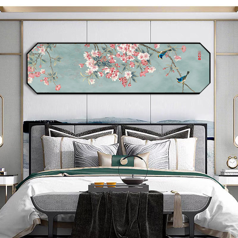 卧室床头装饰画新中式老人房间挂画主卧客厅沙发背景墙壁画高级感,淘宝优惠券,粉丝福利购,淘宝优惠卷