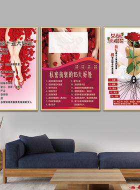 私密九型图女性生殖广告疗愈挂画
