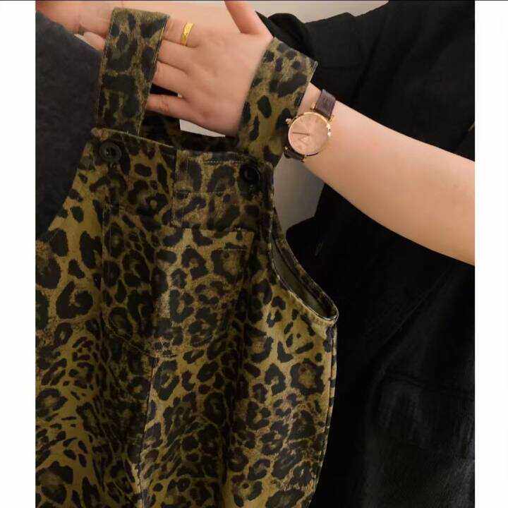 儿童秋季打底衫背带裤套装新款时髦豹纹背带裤儿童洋气连体裤长裤,淘宝优惠券,粉丝福利购,淘宝优惠卷