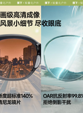 蕉下FD426₂₅大框猫眼墨镜女开车防晒防紫外线遮阳折叠太阳眼镜