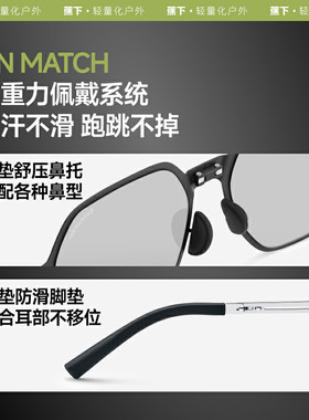 蕉下FD491₂₅卡片墨镜超轻薄折叠金属墨镜防晒眼镜男士开车口袋