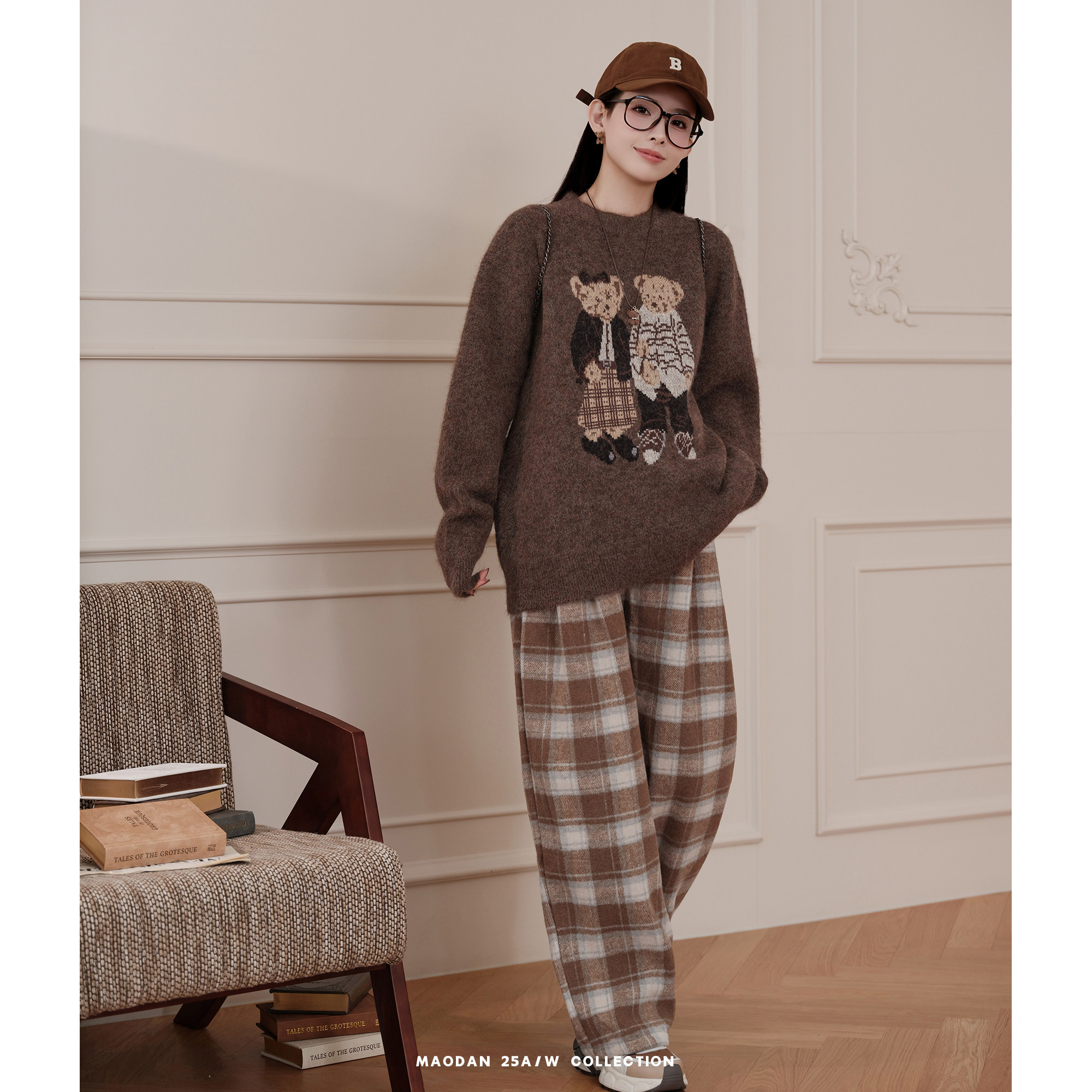 猫单【小熊曲奇】【羊毛】娜娜的孕期穿搭孕妇装秋冬阔腿裤两件套,淘宝优惠券,粉丝福利购,淘宝优惠卷