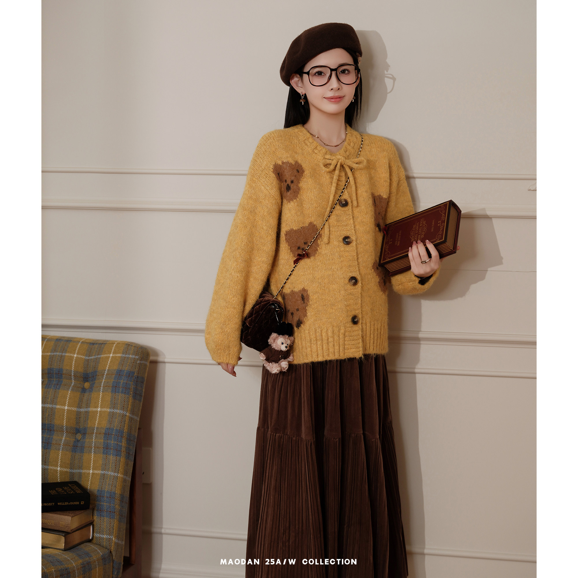 猫单【红茶小熊】【羊毛】娜娜的孕期穿搭孕妇装针织秋季半裙套装,淘宝优惠券,粉丝福利购,淘宝优惠卷