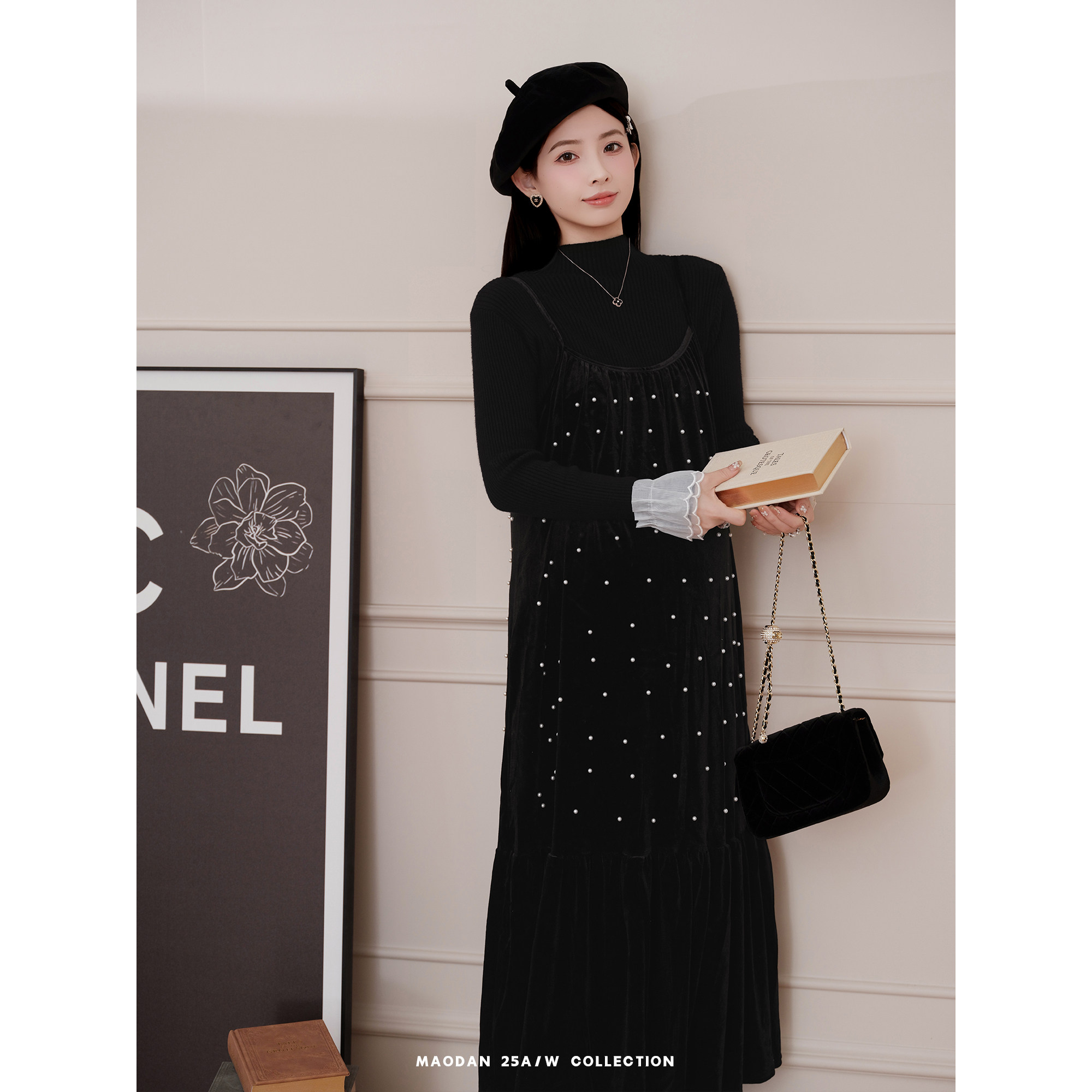 猫单【诺丁独白】娜娜的孕期穿搭孕妇装中长款外穿吊带丝绒裙套装,淘宝优惠券,粉丝福利购,淘宝优惠卷