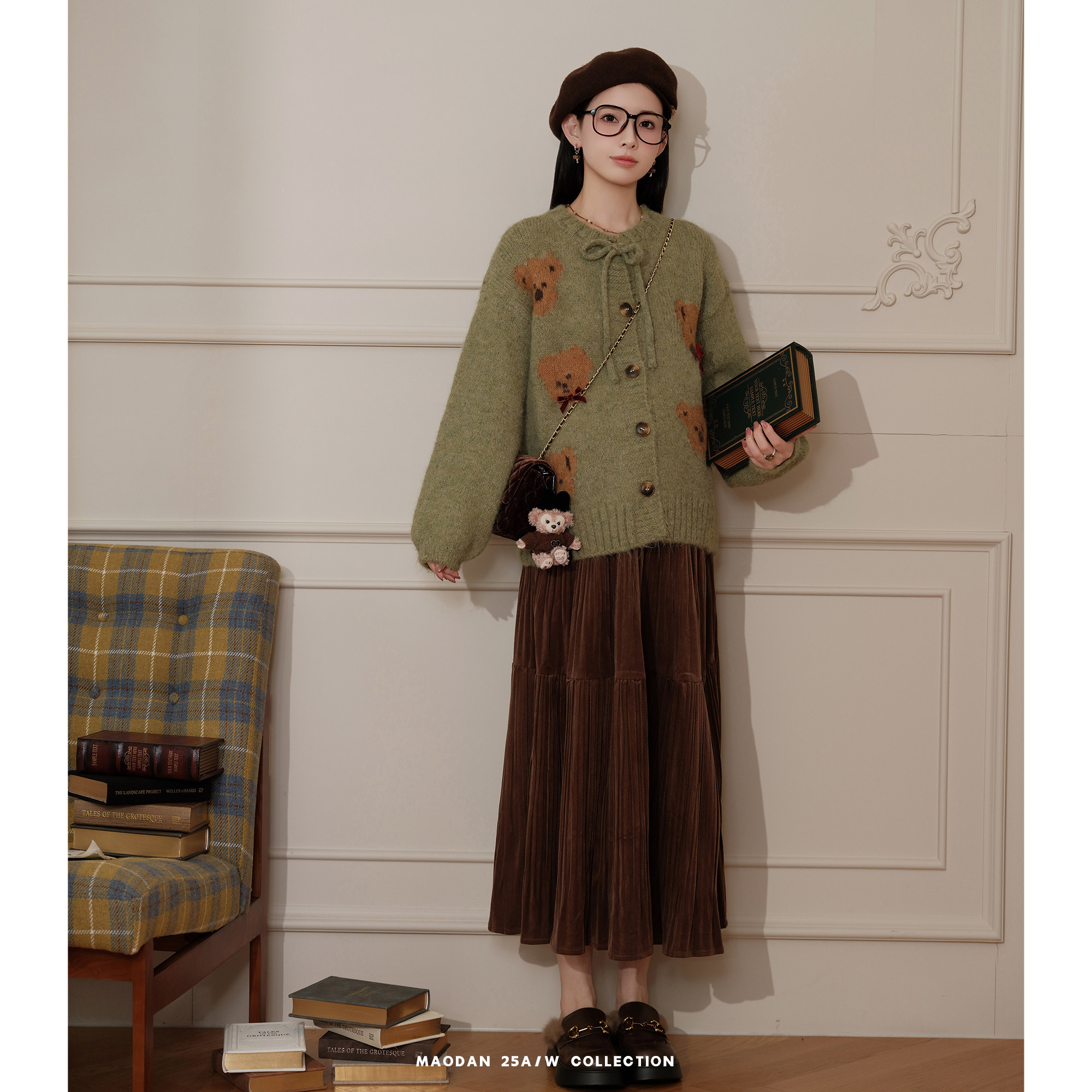 猫单【红茶小熊】【羊毛】娜娜的孕期穿搭孕妇装针织秋季半裙套装,淘宝优惠券,粉丝福利购,淘宝优惠卷