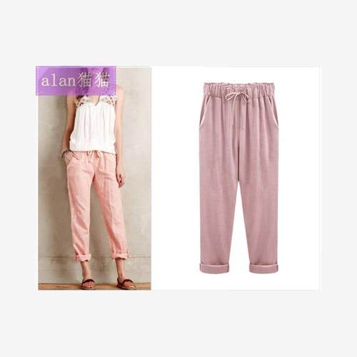 women pants plus size trouser colours elastic summer clothes - 图3