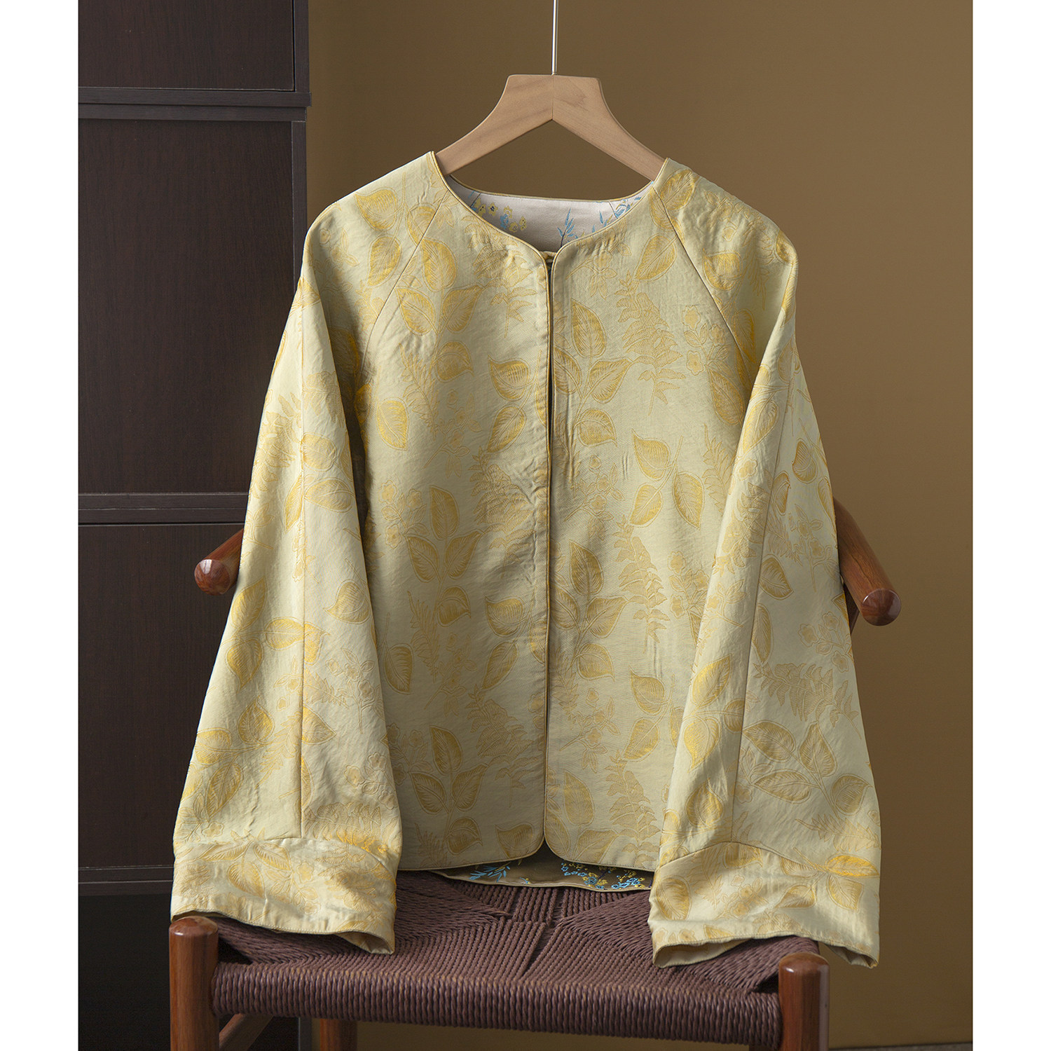 丝艺 双面穿 国风宋锦真丝外套女新中式桑蚕丝宽松盘扣开衫春秋,淘宝优惠券,粉丝福利购,淘宝优惠卷