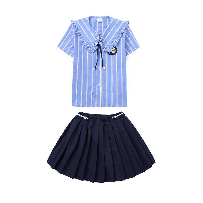 幼儿园服夏装儿童纯棉衬衣班服男女童毕业照合唱服短袖小学生校服