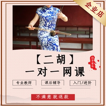 One-on-one live-action teaching Erhu Tutorials Course zero basis into the class exam-level video online class coaching