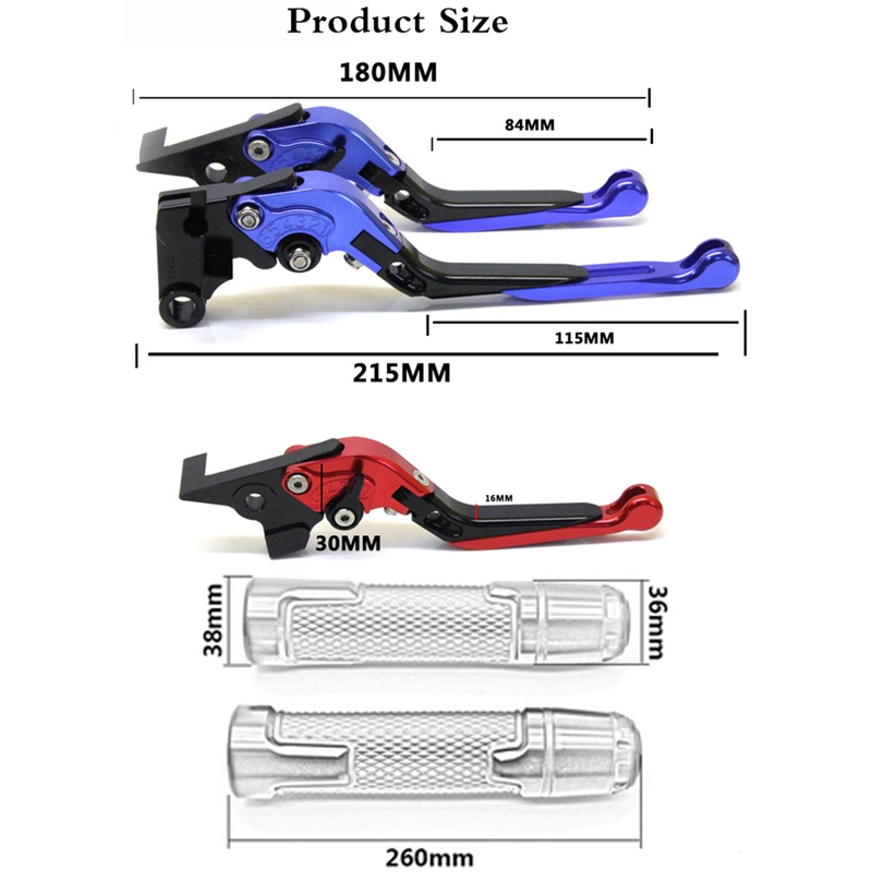 适用川崎忍者650 ER-6F ER6N NINJA650 改装手把刹车离合牛角拉杆 - 图2