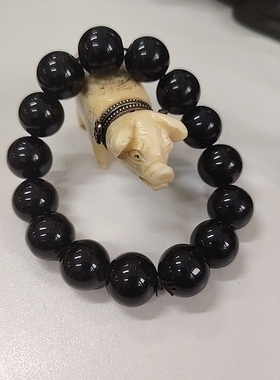 天然和田羊脂黑玉手串