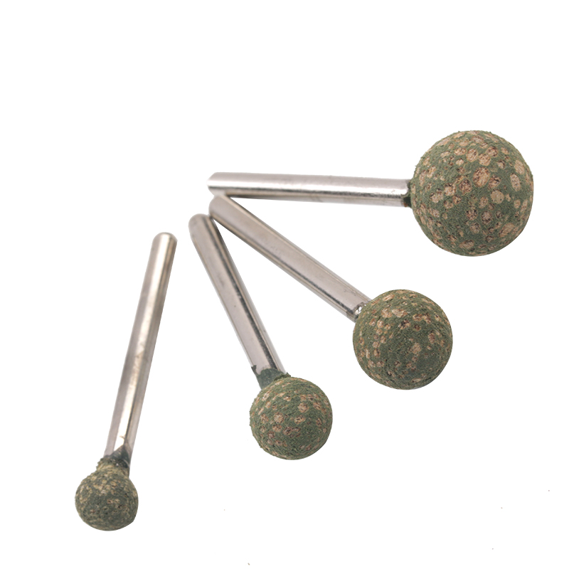 圆球形橡胶磨头芝麻海绵轮牛皮磨头3mm磨具金属零件打磨抛光圆弧 - 图3