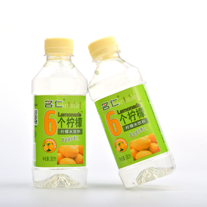 名仁6个柠檬非苏打水六个柠檬维生素c柠檬水饮料vc整箱24瓶装明仁