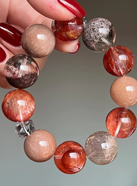 天然水晶多宝手串金发晶异象