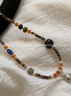 吊坠925银 JIUJIU【可拆卸福袋原创串珠链】手工气质百搭复古1202