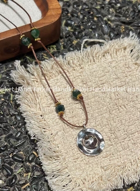 吊坠925银 【老钱礼帽抽拉毛衣链 】时尚手工复古毛衣链1209