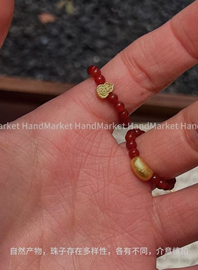 925银戒指 JIUJIU【新年弹力红戒】手工气质时尚编织红色1220