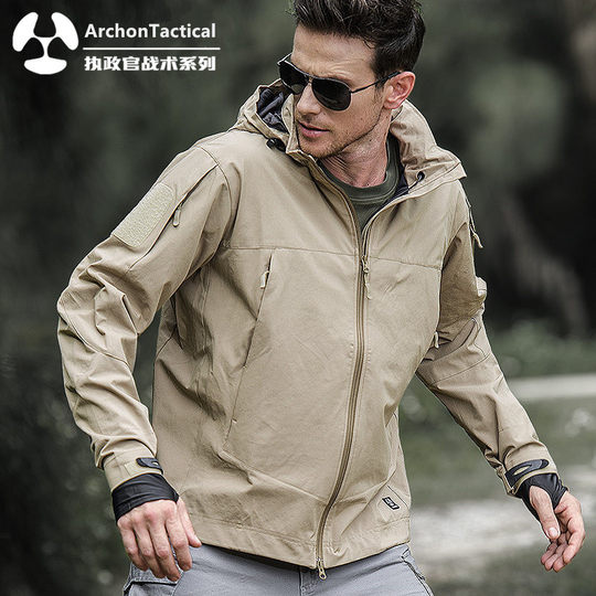 执政官秋冬软壳户外冲锋衣男军迷战术夹克防风防水弹力多功能外套