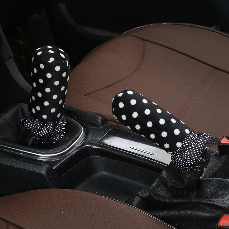 汽车短绒档位套排挡套挂挡套手刹套手动挡档把套通用型可爱型挡套 - 图1