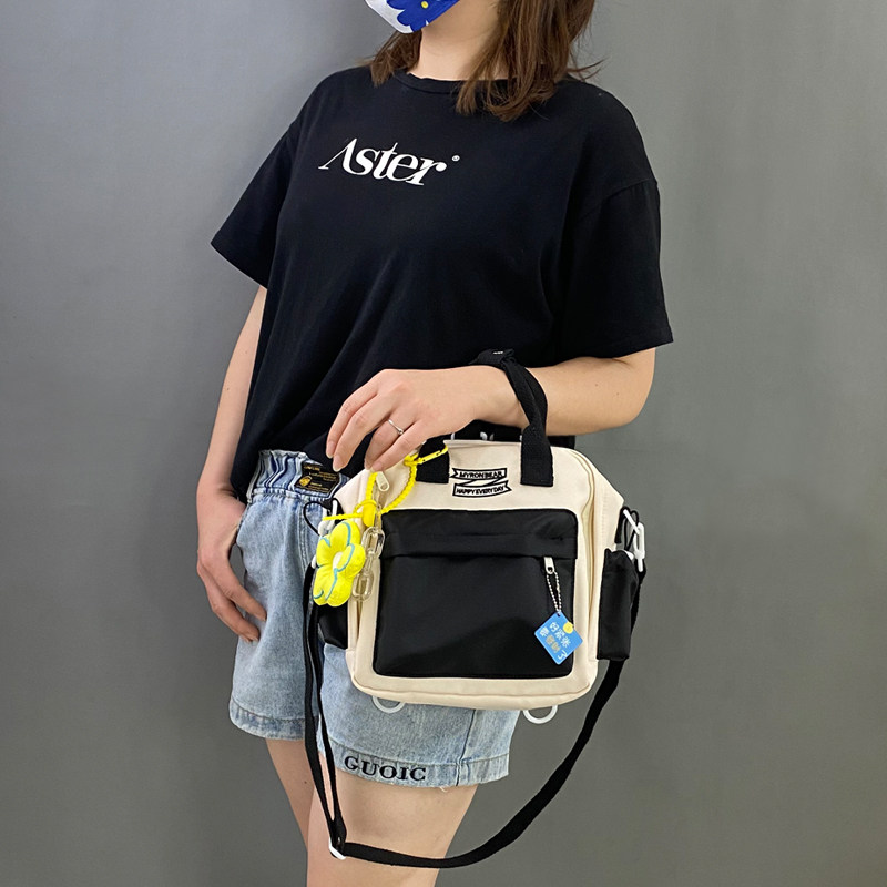 夏季布包包轻便单肩斜挎包小背包2024新款便当包小号双肩包手提女,淘宝优惠券,粉丝福利购,淘宝优惠卷