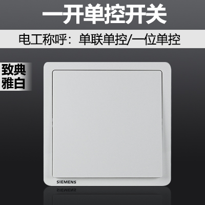 西门子开关插座致典雅白86型暗装一开错位斜五孔带usb空调16a面板-图1