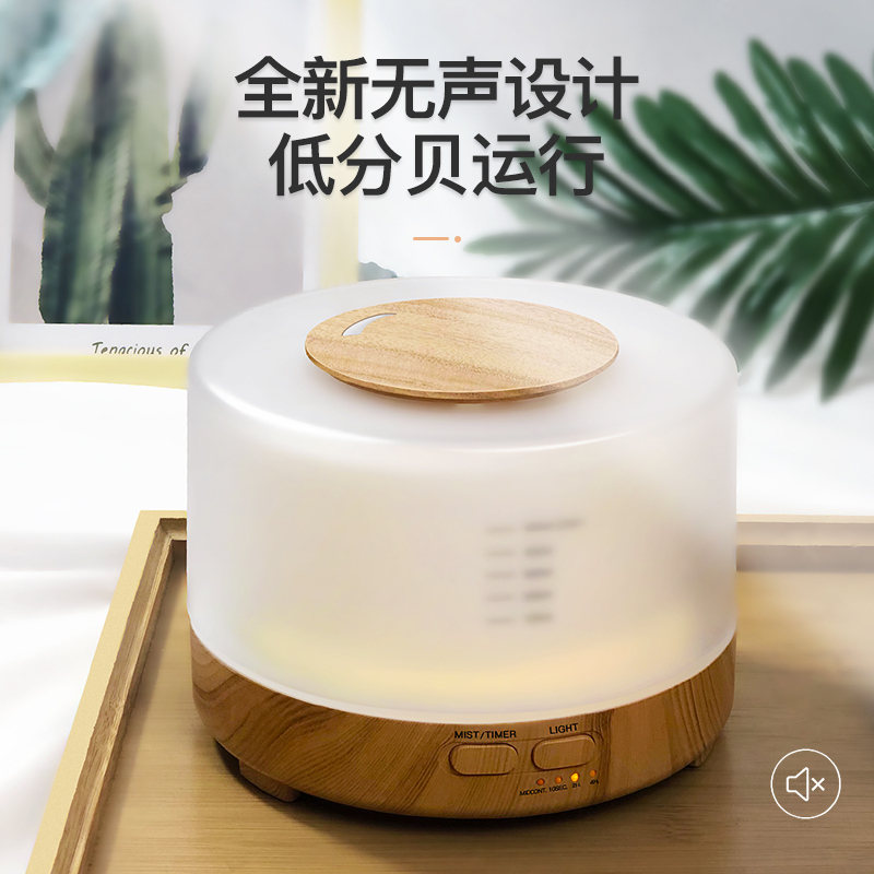 蓝牙音响加湿器可放音乐香薰机家用静音卧室夜灯精油雾化器礼物 - 图1