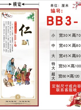 中华国学仁义礼智信走廊励志标语