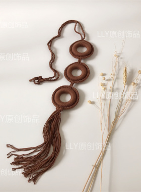 木圈女不规则木圈项链