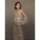 Zhimei Rihe Awakening Nature 100% linen plaid V-neck lapel vest + straight slit skirt suit