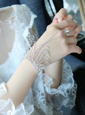 韩版结婚新娘伴娘戒指女戒指一体