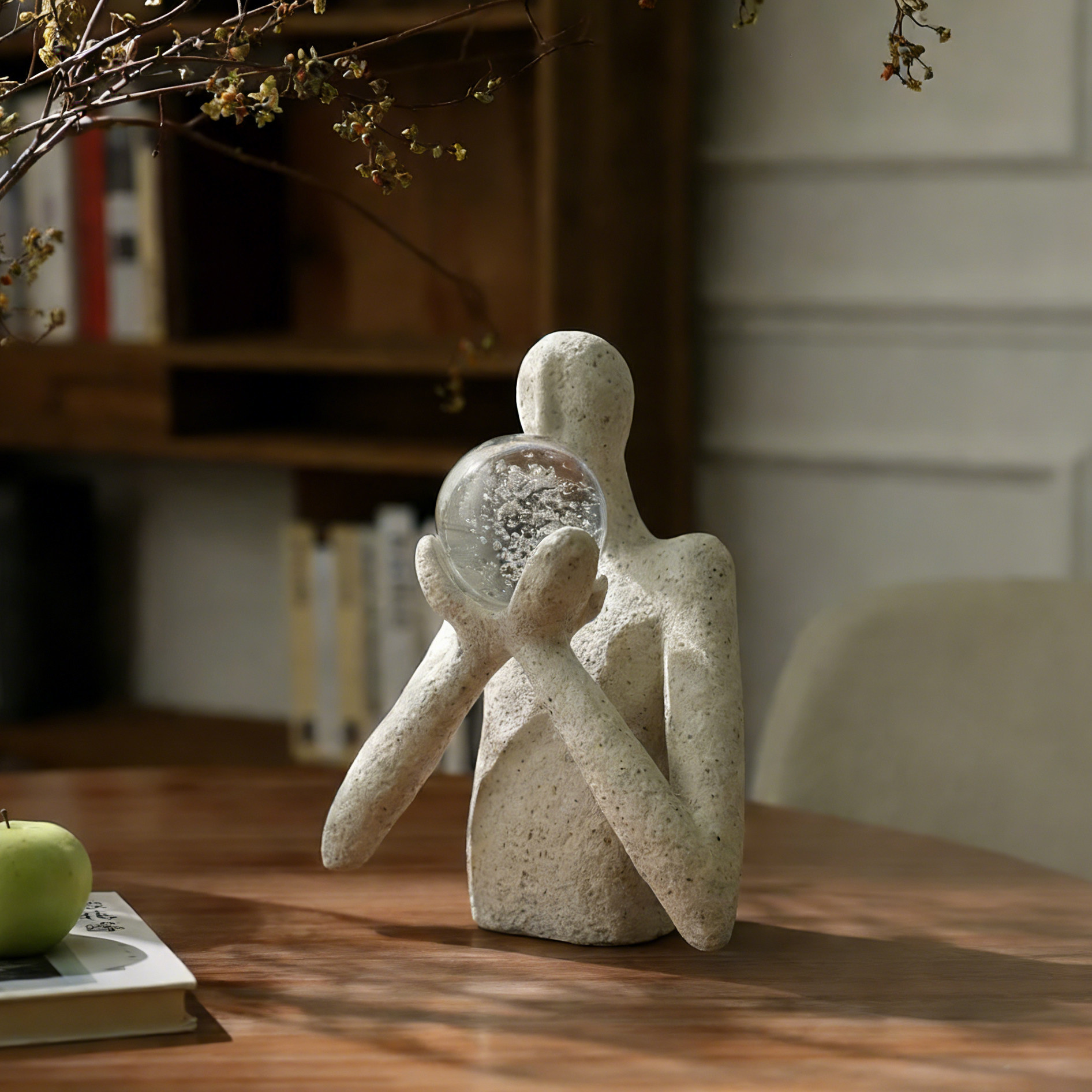 创意人物造型桌面摆件玻璃球装饰高级感小众潮玩摆件,淘宝优惠券,粉丝福利购,淘宝优惠卷