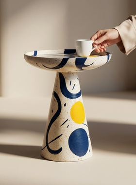 现代简约泼墨艺术边几