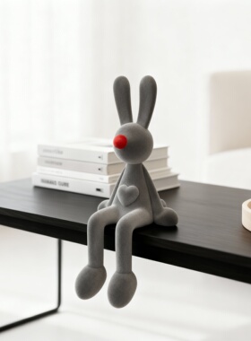 可爱兔子毛绒公仔摆件萌宠礼品