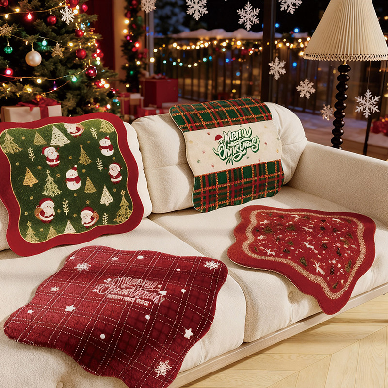 美式复古家用毛绒坐垫适用防滑沙发椅子垫2026年新款圣诞隔凉保暖,淘宝优惠券,粉丝福利购,淘宝优惠卷