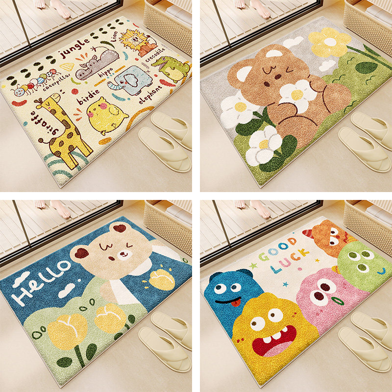 卡通仿羊绒卫生间地垫入户门垫浴室洗澡家用厕所防滑脚垫吸水垫子,淘宝优惠券,粉丝福利购,淘宝优惠卷