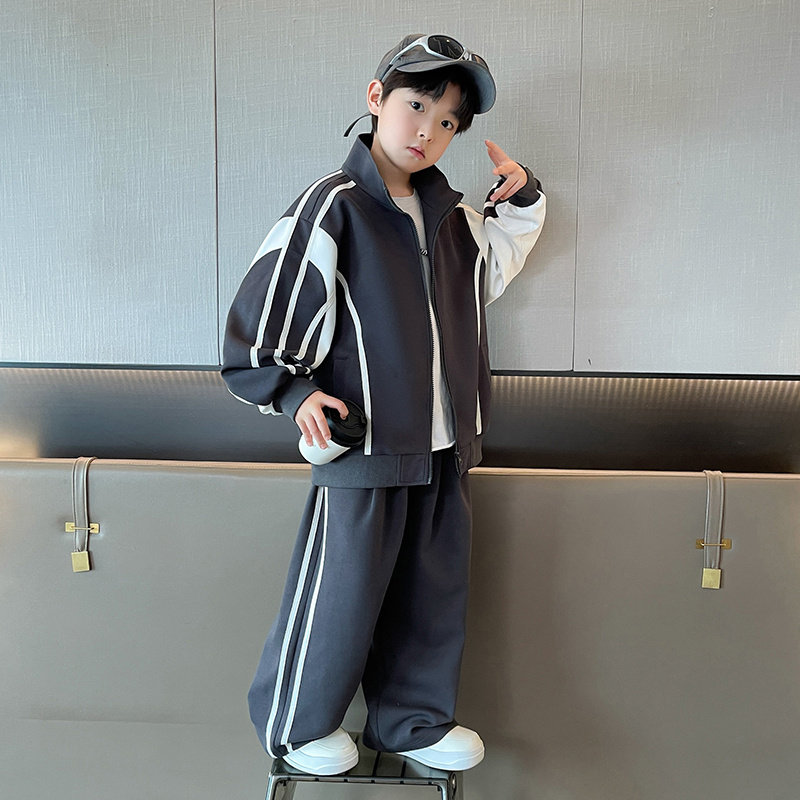 男童春装运动套装2026新款儿童痞帅外套两件套春秋款中大童春季潮,淘宝优惠券,粉丝福利购,淘宝优惠卷