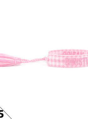 速卖通特姆temu涤纶D字手绳手编外贸饰品女编织手链流苏