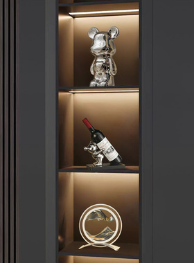 轻奢创意流沙画摆件玻璃动态解压沙漏玄关卧室个性液体工艺品礼物