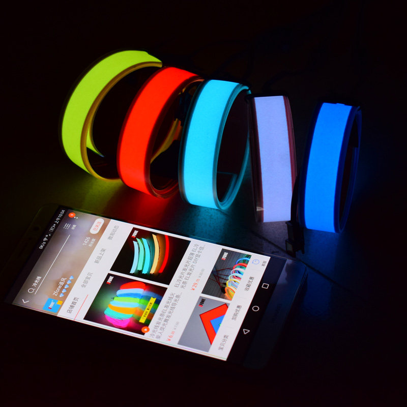 免接线超薄LED冷光灯条EL冷光条模型灯发光条电池灯带COS衣服灯,淘宝优惠券,粉丝福利购,淘宝优惠卷