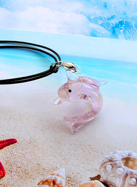 海豚发夜光琉璃项链学生