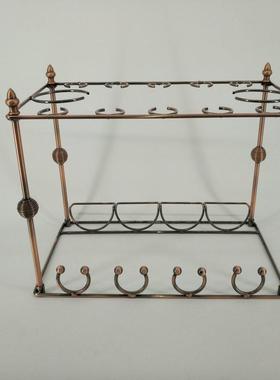 醒酒器红酒架摆件可拆装酒柜红酒斜放架带挂高脚杯多功能支架厂家