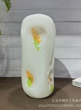 轻奢高端厚重琉璃花瓶客厅摆件高级感博古架家居样板间酒店装饰品