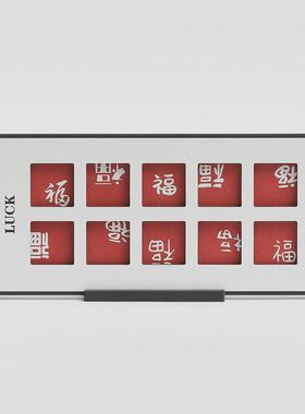 btv4新年氛围乔迁福气满满桌面电视柜摆件家居饰品客厅装饰感新居