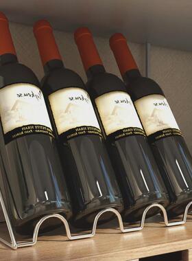 红酒架子斜放展示架酒柜吧台酒瓶置物托架红酒架摆件铁艺创意家用