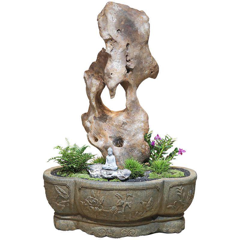 户外庭院太湖石假山造景花盆小花园布置仿石景观玄关装饰落地摆件,淘宝优惠券,粉丝福利购,淘宝优惠卷