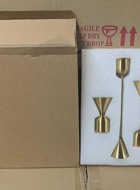 美式乡村铝艺蜡烛台摆件家用简约创意金属复古烛台底座