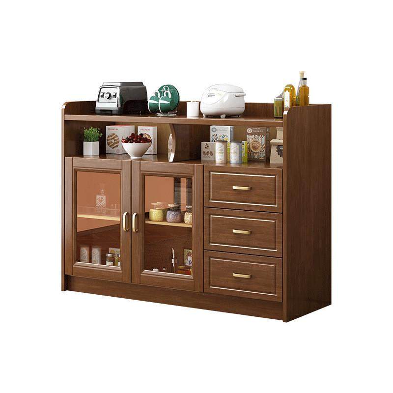 实木餐边柜酒柜一体靠墙客厅餐厅厨房碗柜1.2米置物架茶水柜矮柜,淘宝优惠券,粉丝福利购,淘宝优惠卷