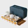 Qinglan Outdoor Travel Kung Fu Tea Set Portable Storage Bag with Kettle High-end Outdoor Camping Equipment